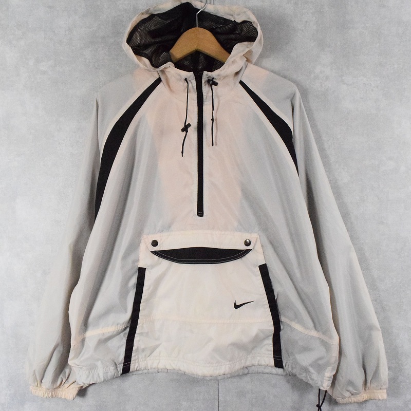 90's NIKE 切り替えデザイン ナイロンアノラックパーカー XL