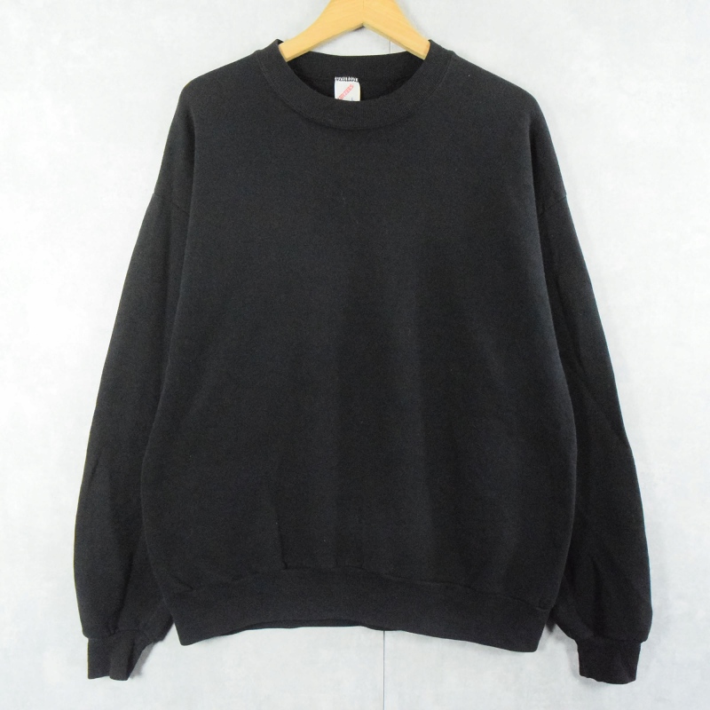 90's JERZEES USA製 無地スウェット BLACK L