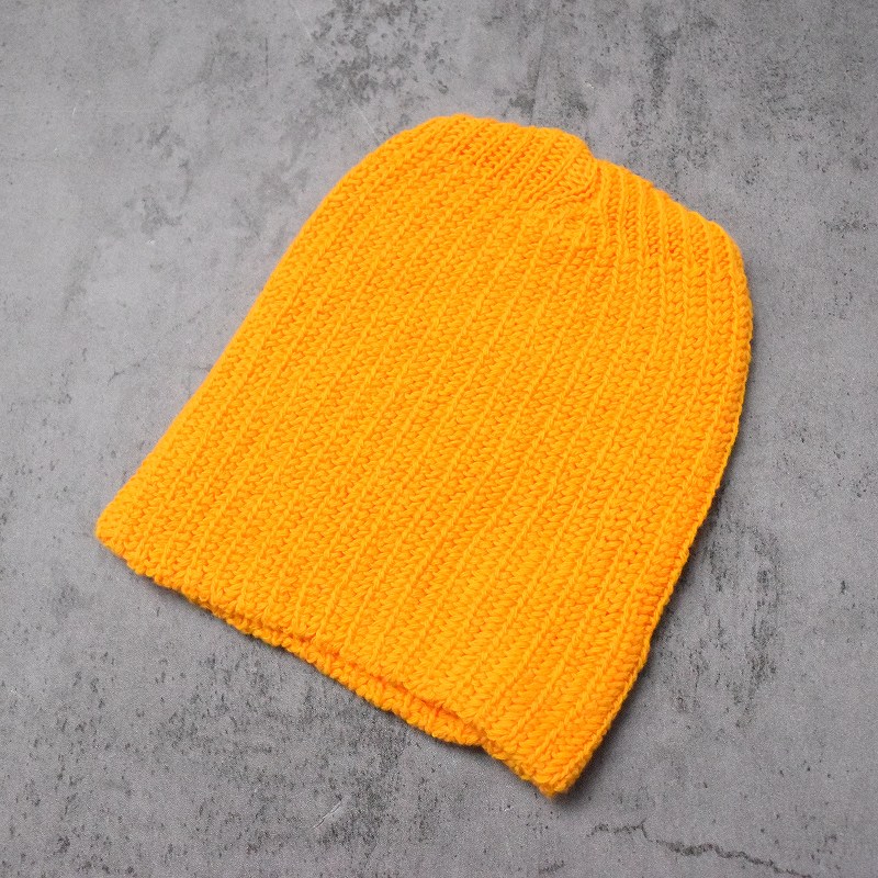 COLUMBIA KNIT USA製 コットンウォッチキャップ GOLD