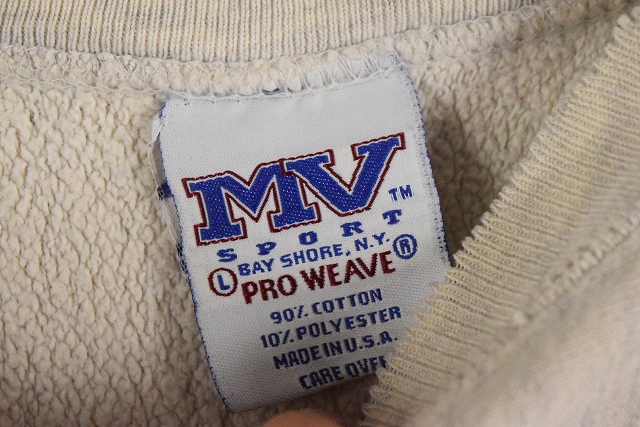 90s 90年代 MVスポーツ アメリカ製 カレッジ リバースウィーブ