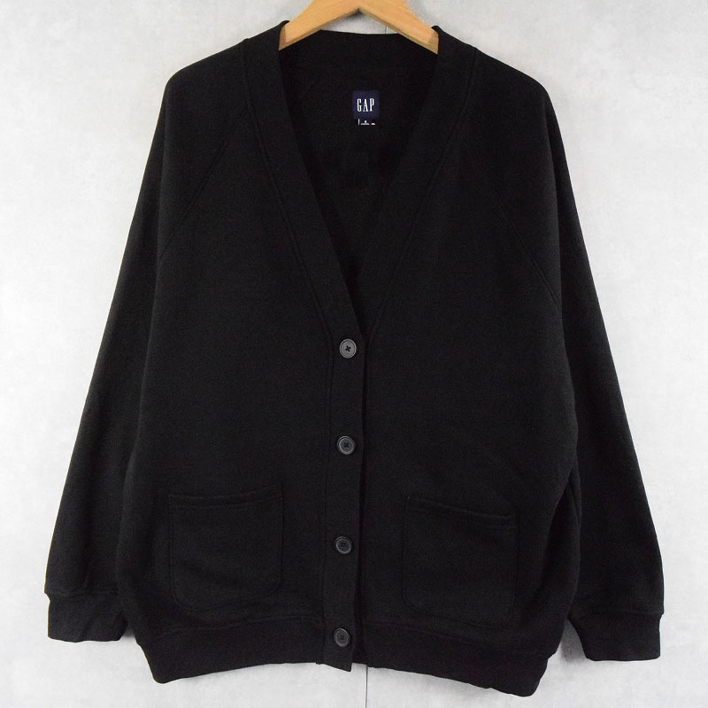 GAP スウェットカーディガン BLACK S