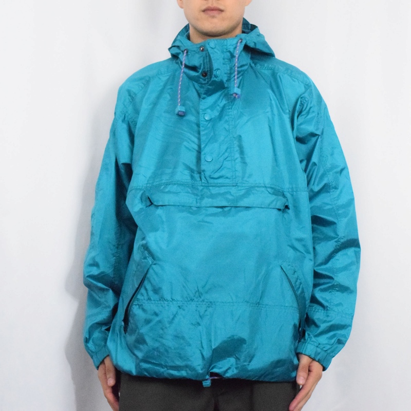 80〜90's Eddie Bauer リップストップ ナイロンアノラックパーカー