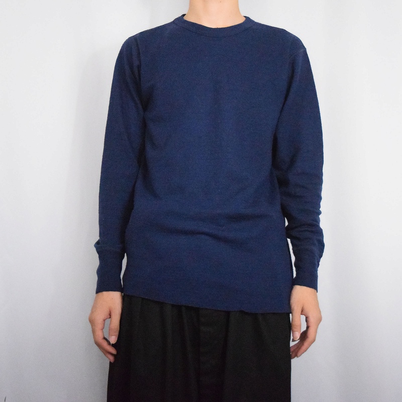 90's duofold USA製 無地 2PLYカットソー NAVY M