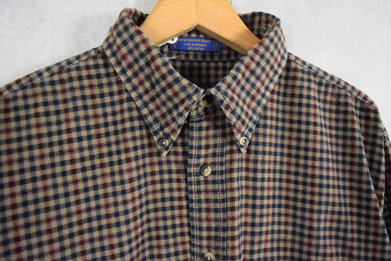 PENDLETON チェック柄 コーデュロイボタンダウンシャツ L