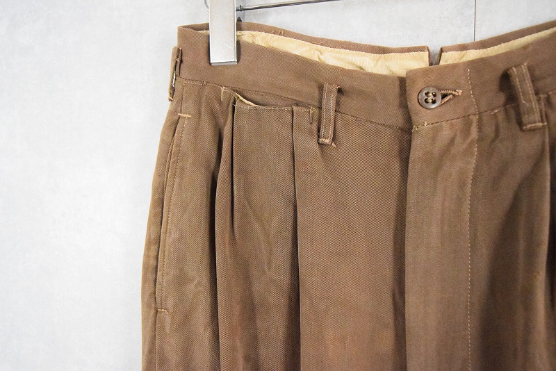 Stripe Slacks Pants Brown ストライプ ワイドスラックス ブラウン 2タック【0801A153】 | 【公式】Thrift  Tokyo & TAROCK 古着・ヴィンテージ通販