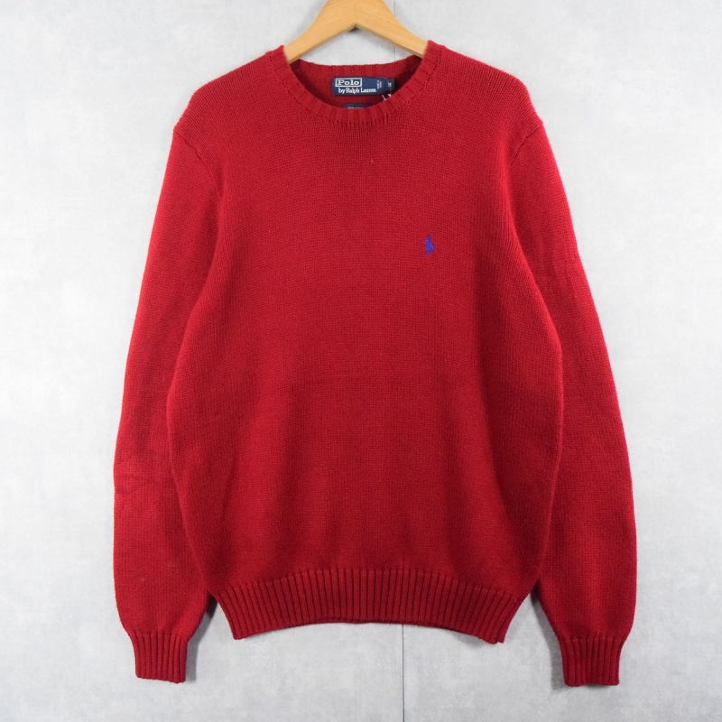 POLO Ralph Lauren ロゴ刺繍 コットンニットセーター M