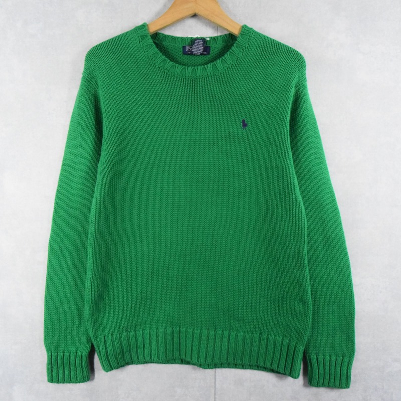POLO Ralph Lauren ロゴ刺繍 コットンニットセーター L