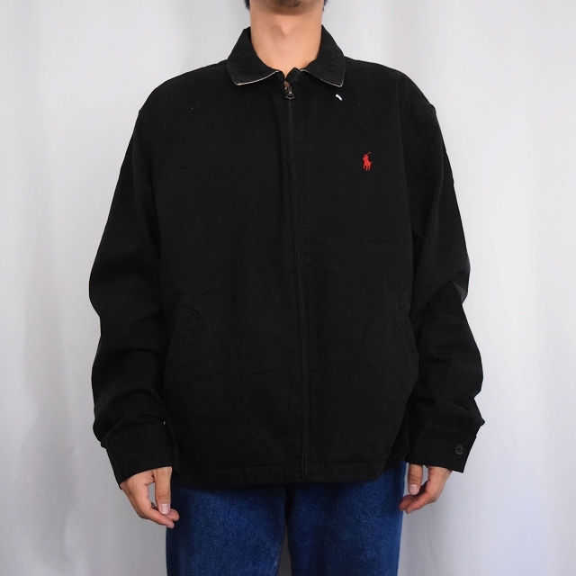 お得セット ロゴ刺繍 Lauren Ralph POLO コットンスイングトップ XL BLACK ジャケット・アウター