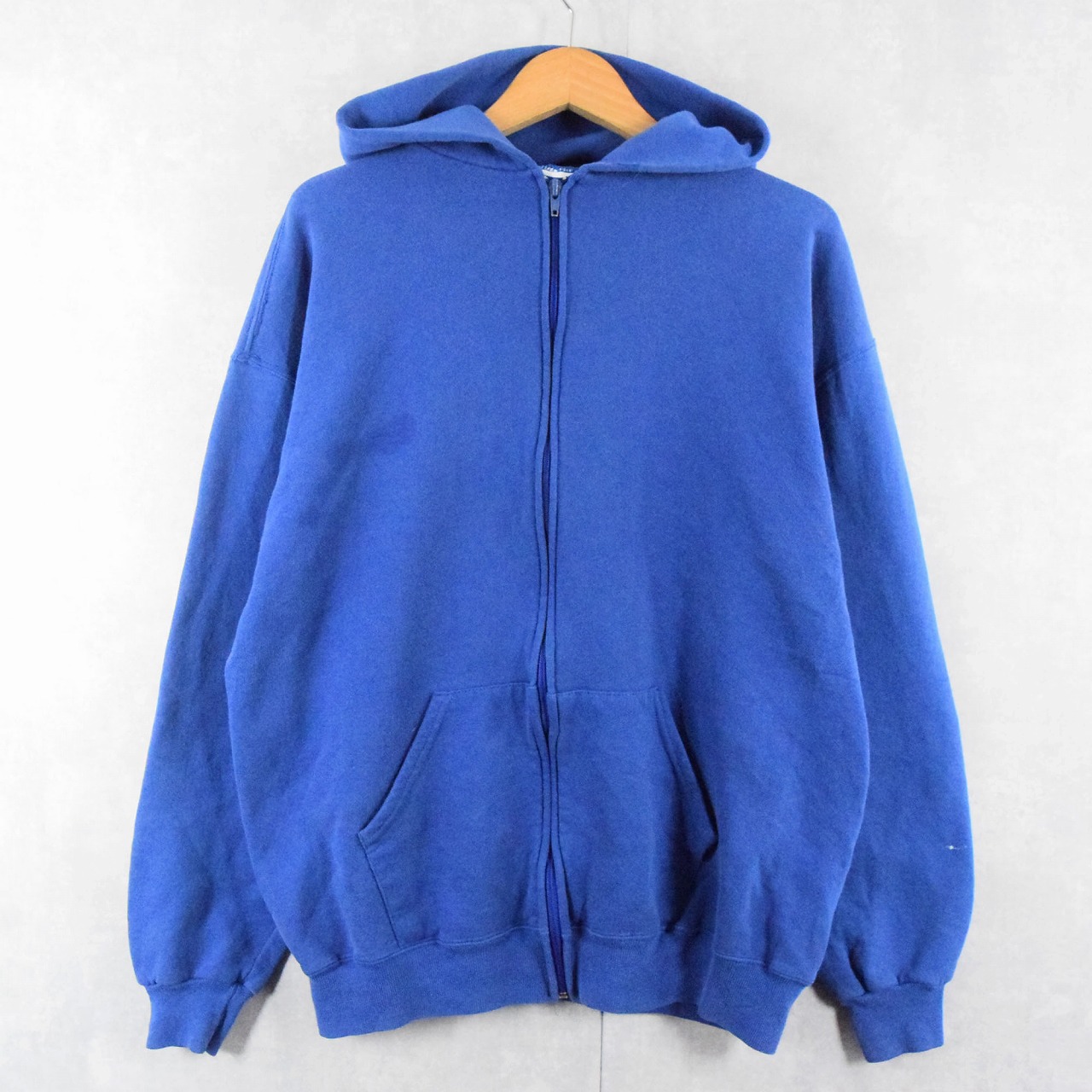 90's RUSSELL ATHLETIC USA製 無地 スウェットジップパーカー XL