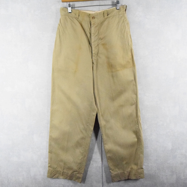 50s 50年代 アメリカ軍 米軍 USチノ チノパン | ビンテージ古着屋Feeet 