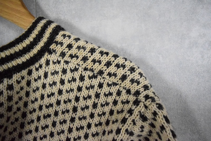 商品画像：90's Woolrich バーズアイ柄 ウールニットmtp070c2201504274 4