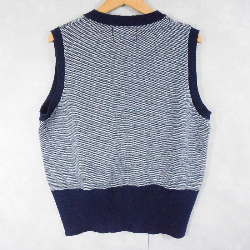 70's Jantzen USA製 ニットベスト NAVY