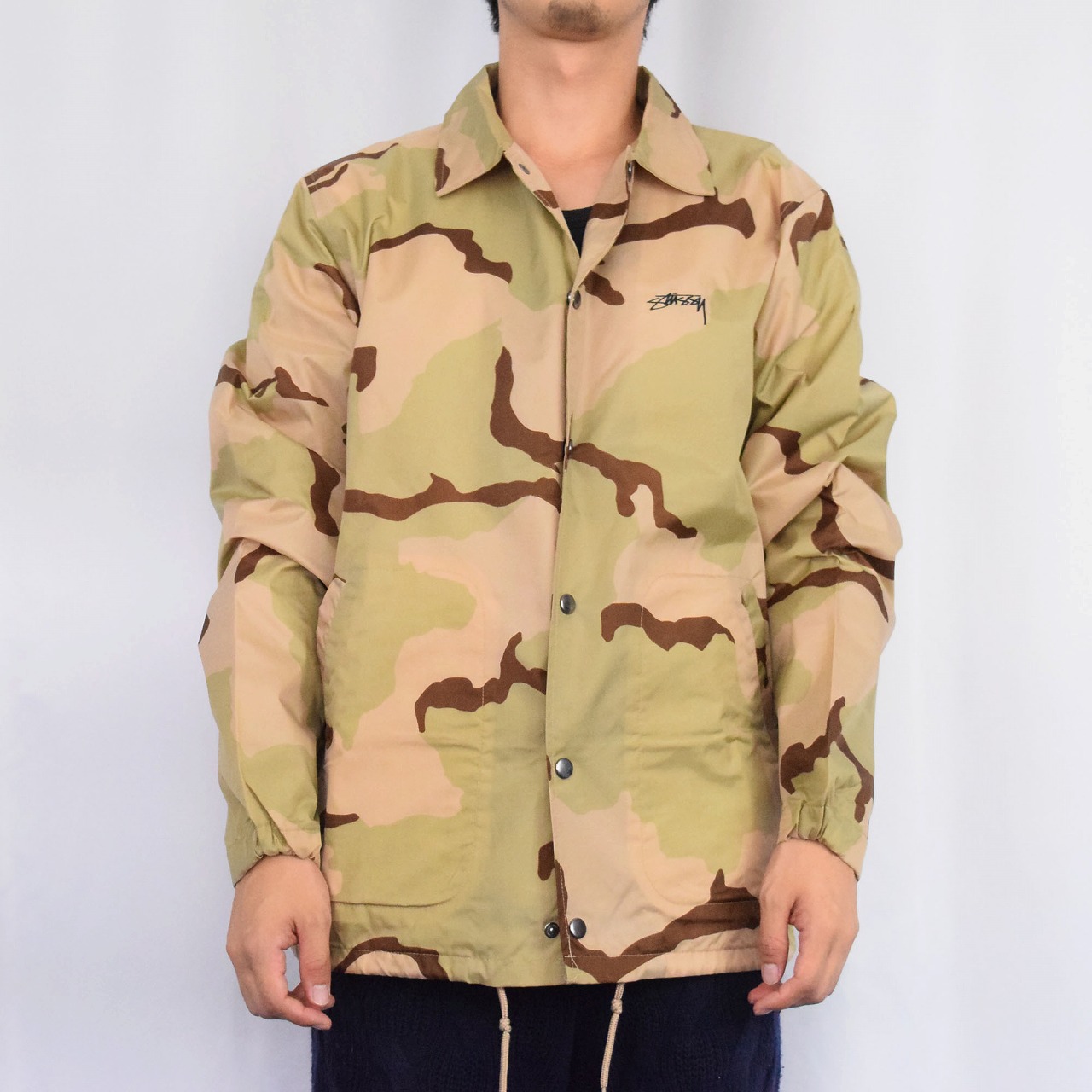 stussy ステューシー カモフラージュ柄 迷彩 ナイロンジャケット｜メンズ