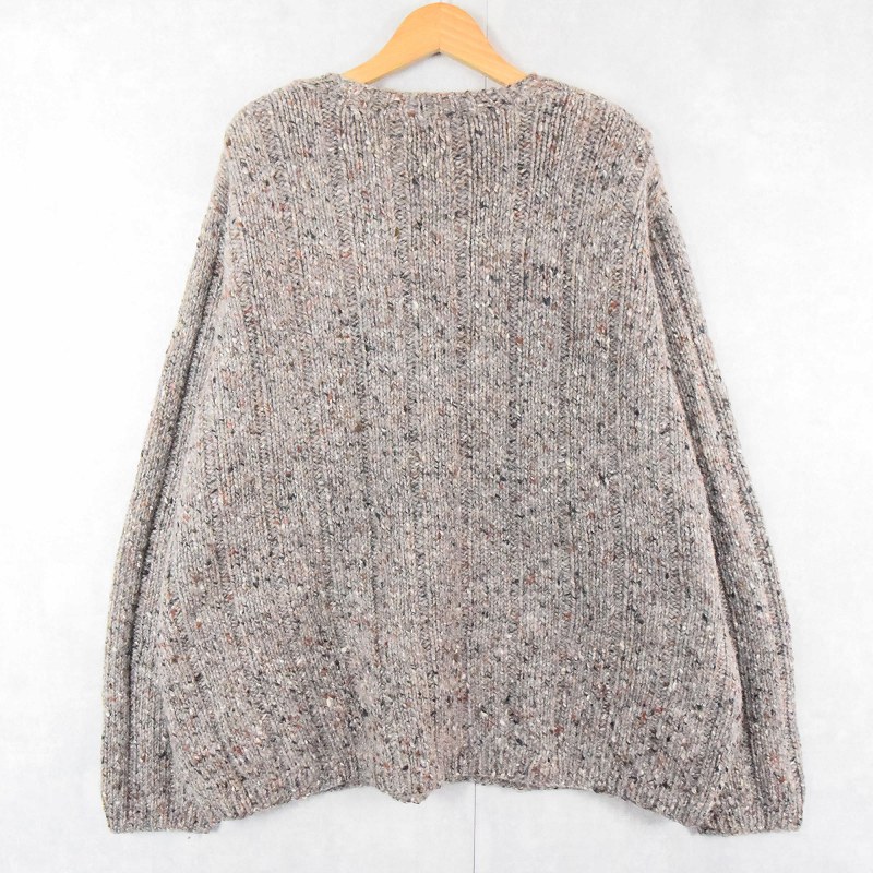 GAP ネップ混 Vネックウールニットセーター XL