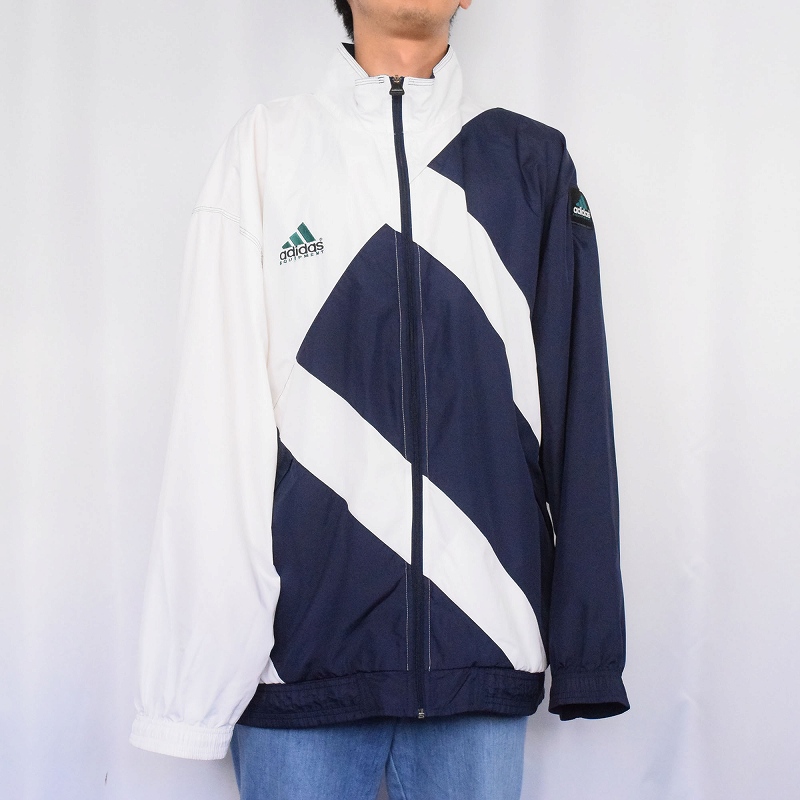 90年代 90s アディダス エキップメント スポーツ 紺 ネイビー 白