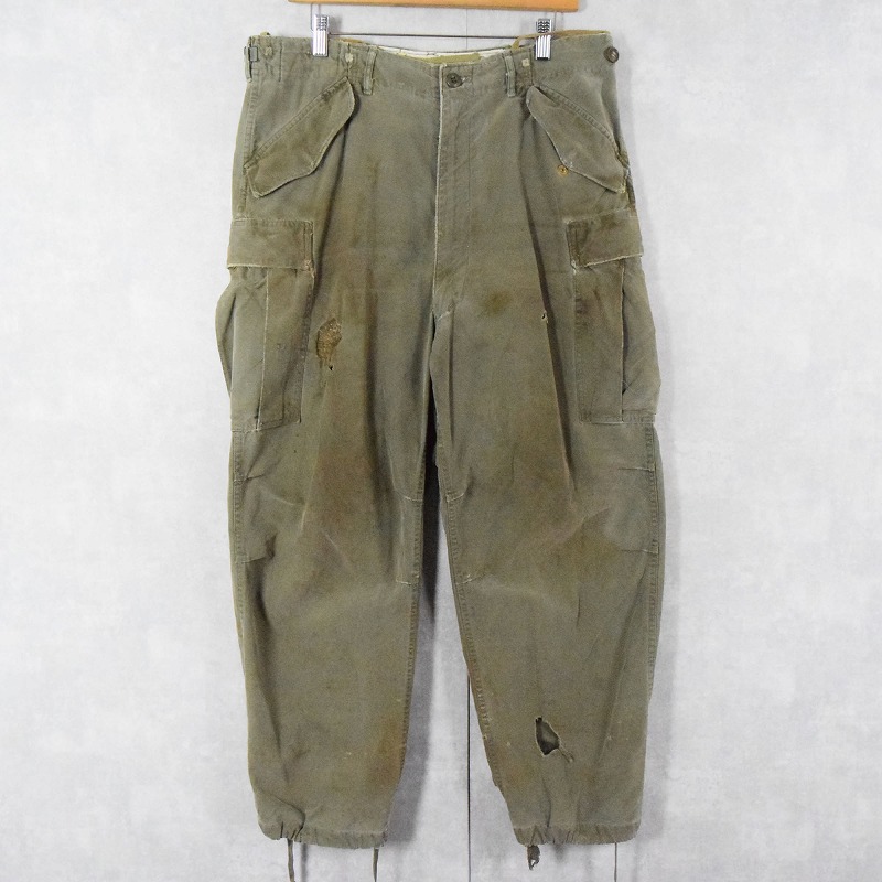 50年代 50s アメリカ軍 米軍 ミリタリー カーキ カーゴパンツ │ヴィテージ古着屋Feeet 通販 名古屋 大須 メンズ