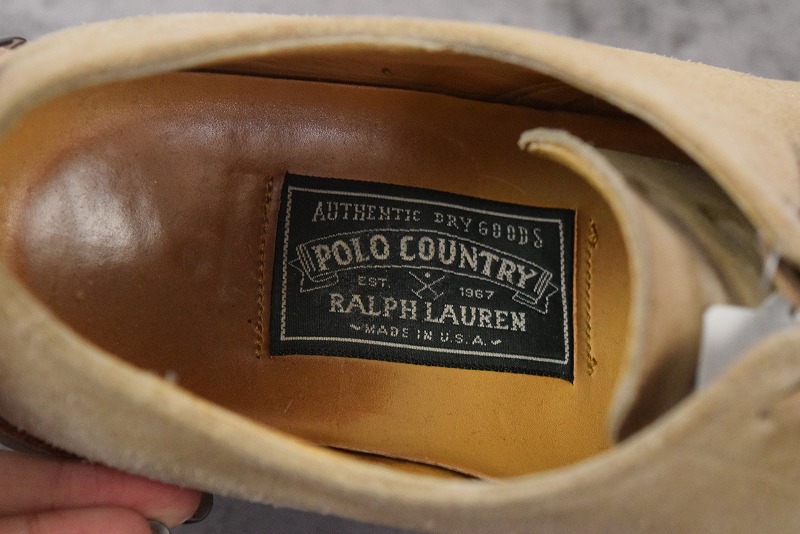80〜90's POLO COUNTRY Ralph Lauren USA製 プレーントゥ スエードレザーシューズ 28cm