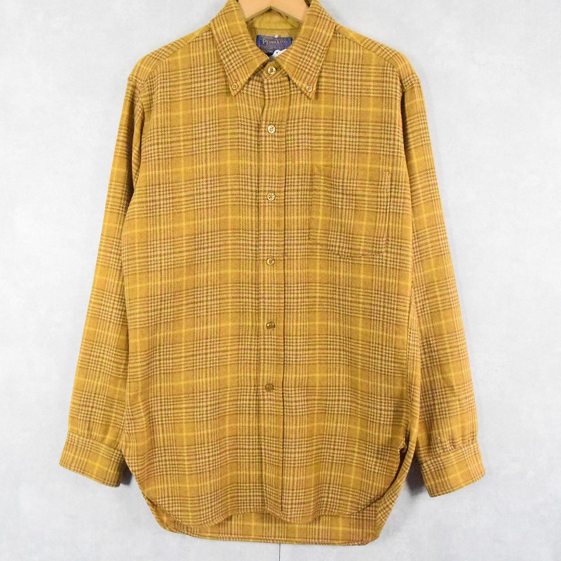 60's PENDLETON チェック柄 3点留め ウールシャツ M