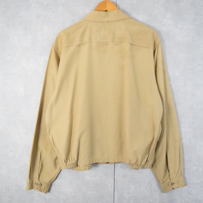 50s McGREGOR SCOTTISH DRIZZLER JACKET LIGHT BROWN SIZE44
