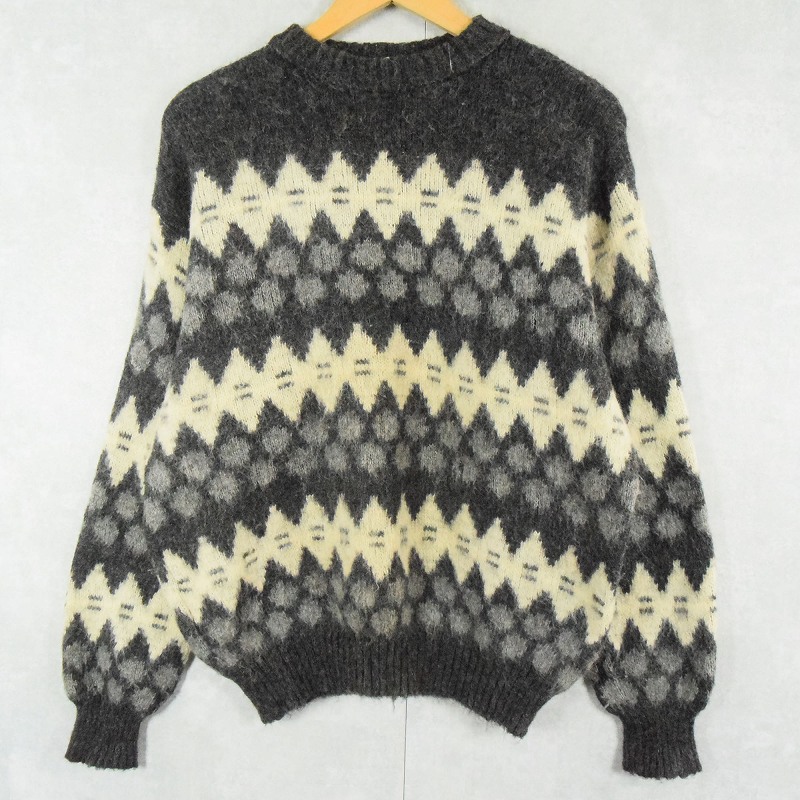 70's HEKLA ノルディック柄 ウールニットセーター 46