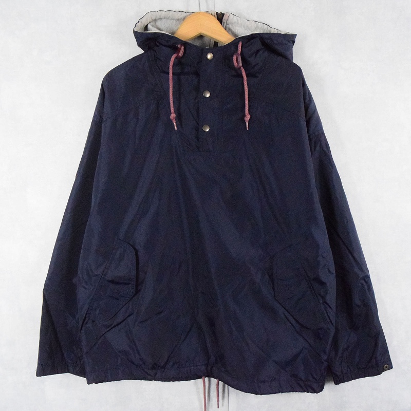 90's GAP ラビットフード ナイロンアノラックパーカー NAVY L