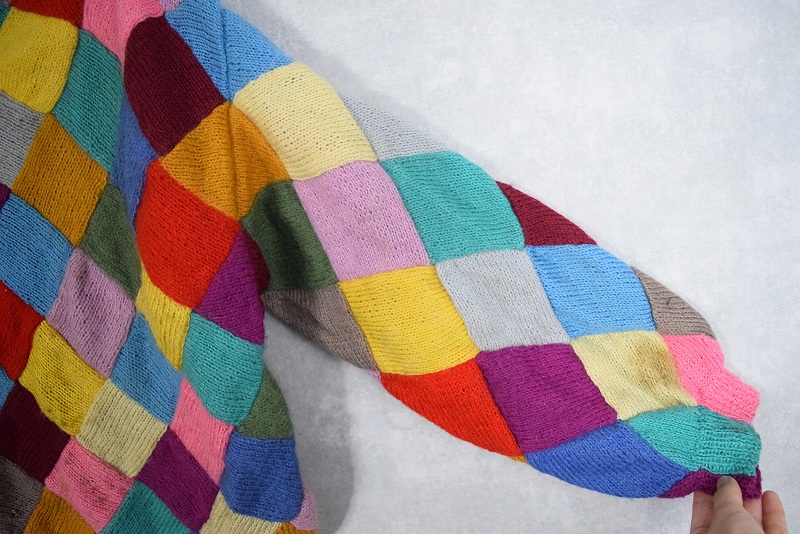 ハンドメイド マルチカラー ニットセーター
