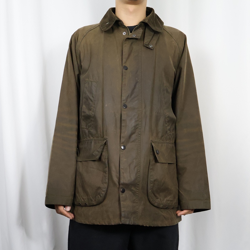 メーカー直売所 バブアー イングランド製 90年代 90s ワックスドコットン メンズ 大須 名古屋 通販 ビンテージ古着屋Feeet カーキ| ジャケット・アウター