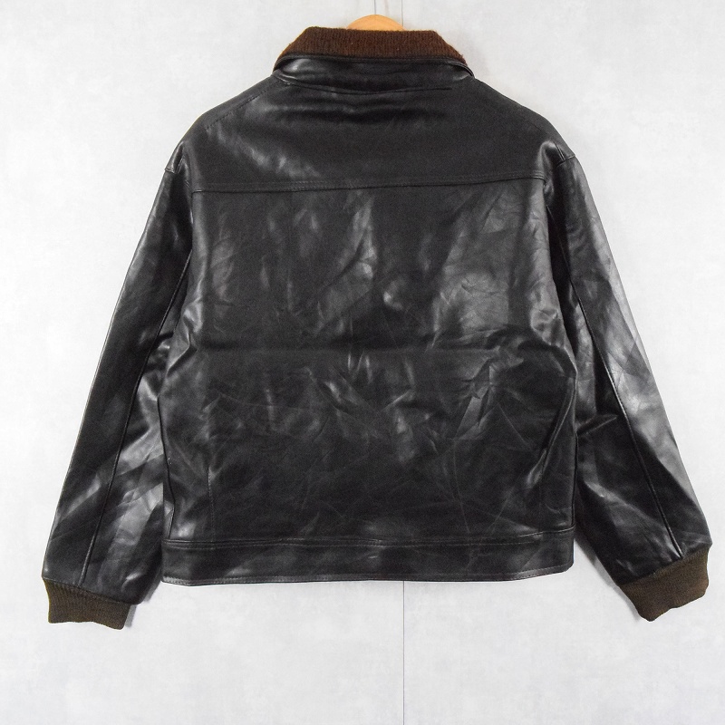 〜80's Confezion Aviazion レザージャケット BLACK