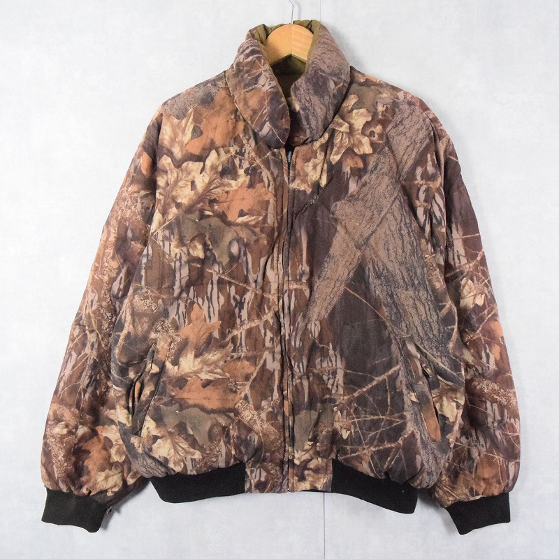 90's〜 BROWNING リアルツリーカモ柄 リバーシブルダウンジャケット L
