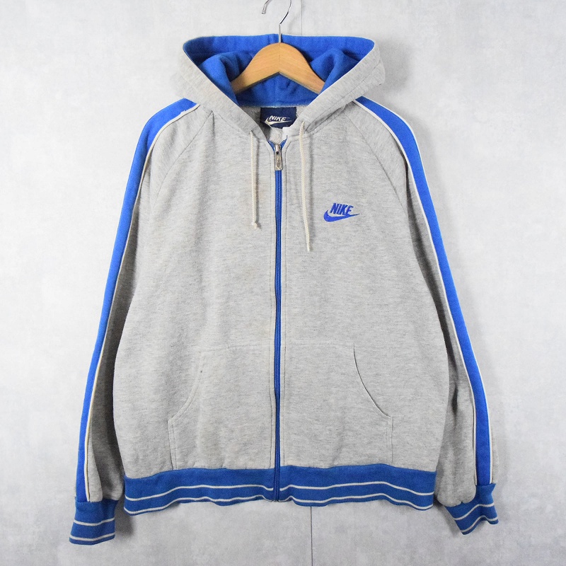 ビンテージ80's○NIKE紺タグツートーンジップアップジャージ紺