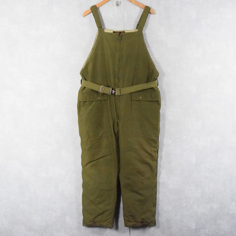 70's Eddie Bauer 裏キルティング ダウンオーバーオール M