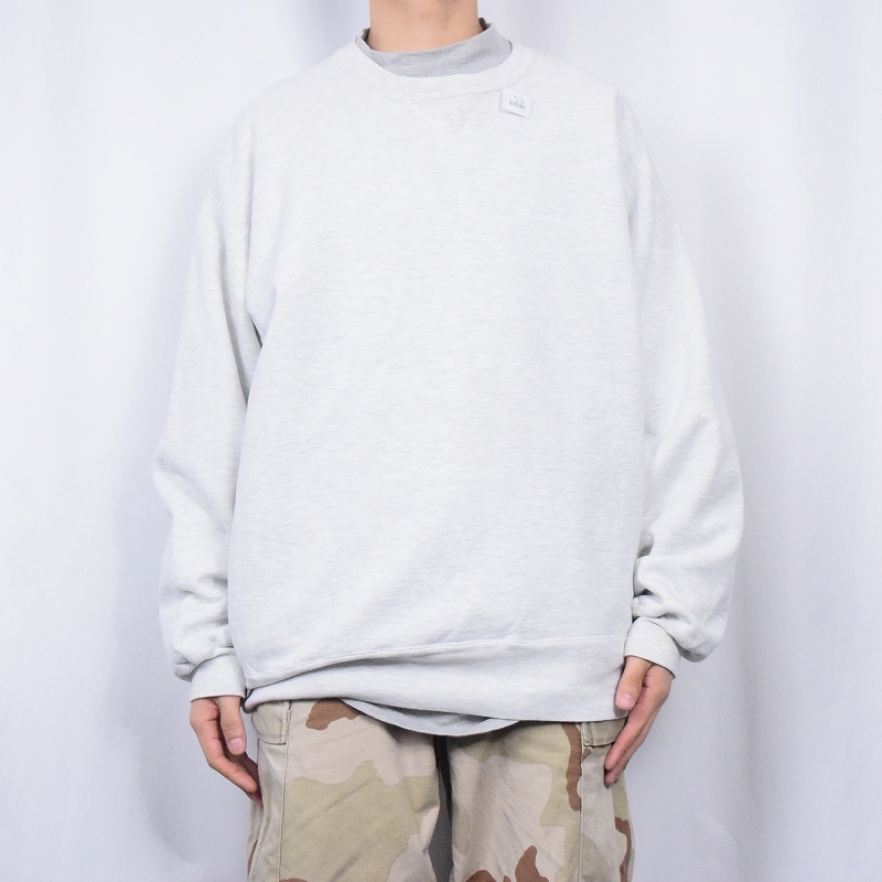 90's RUSSELL ATHLETIC USA製 REVERSE WEAVE TYPE 前V 無地スウェットXL