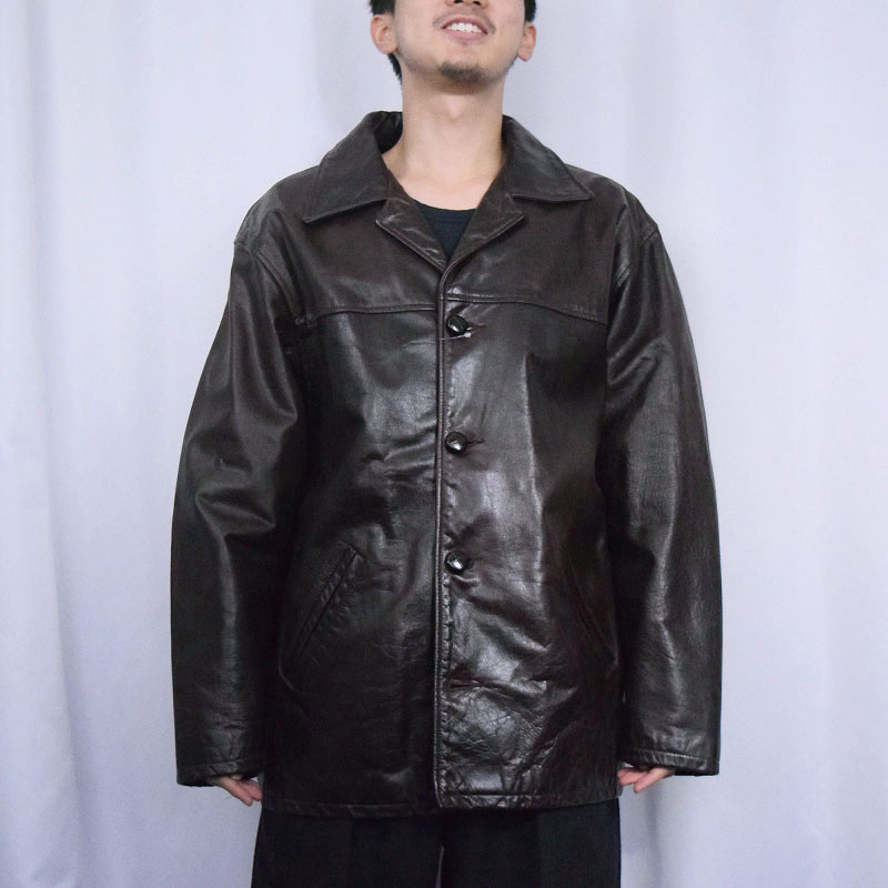 古着 90年代 ギャップ GAP オールドギャップ レザーカーコート