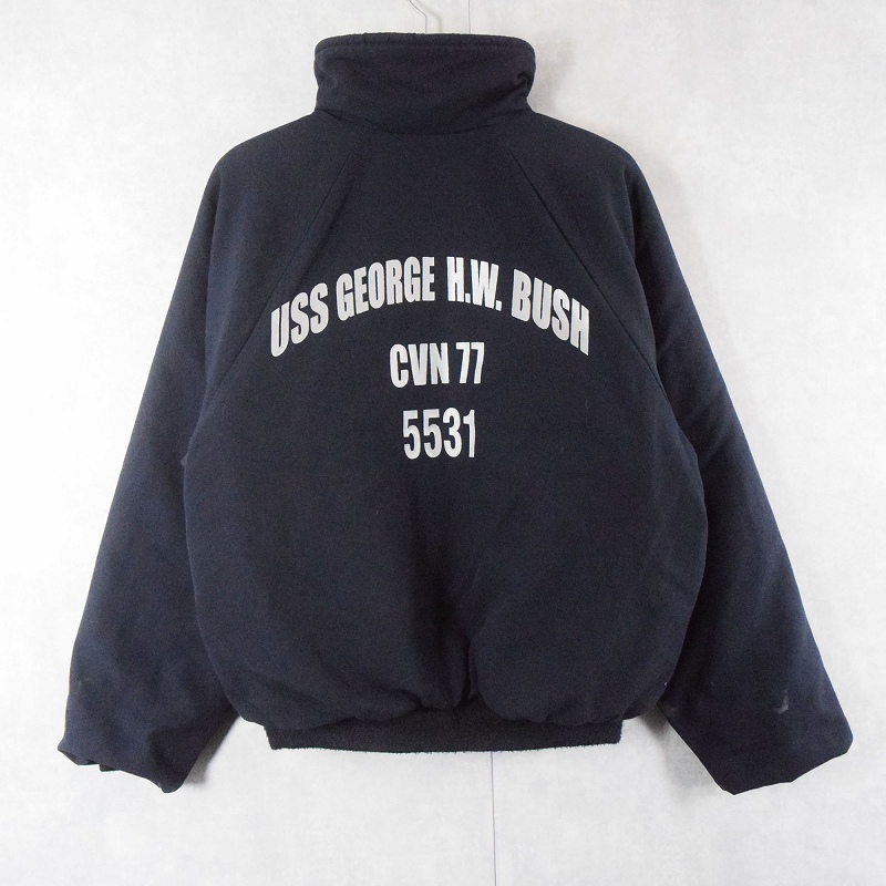 U.S.NAVY SHIPBOARD COLD WEATHER JACKET ステンシル入り LARGE