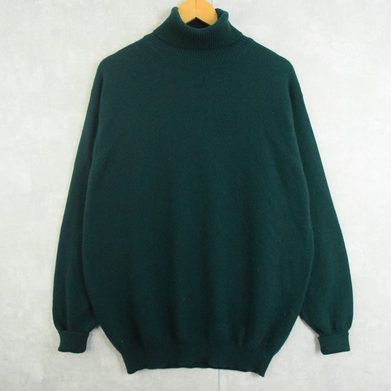 80's〜 Bullock&Jones SCOTLAND製 タートルネック カシミアニットセーター XL