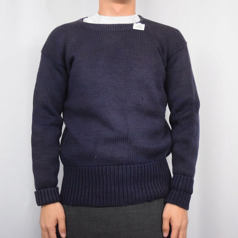 50's〜 ウールニットセーター NAVY