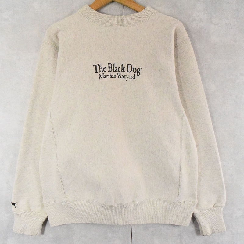 90's USA製 The Black Dog 犬プリントスウェット L