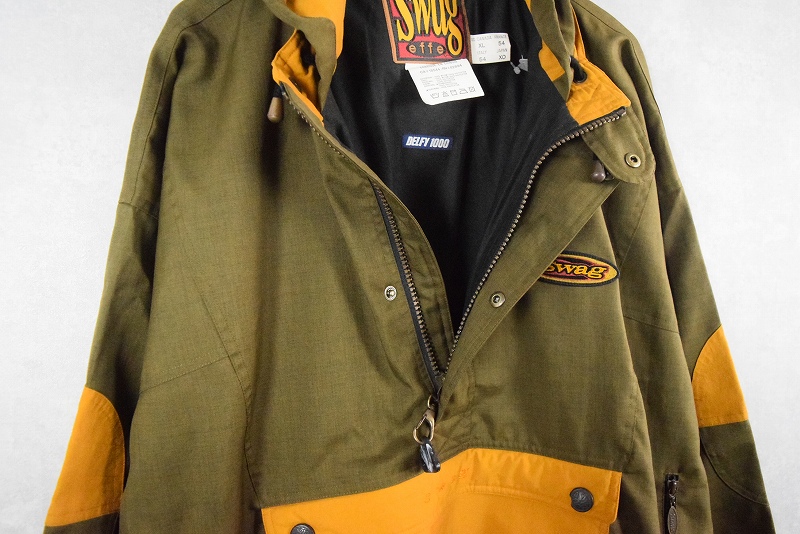 90s effe アノラックパーカー プルオーバージャケット 黒 XL