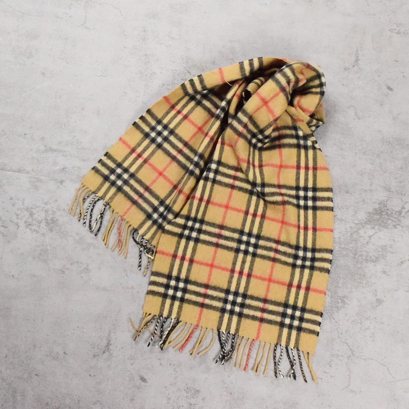 ♪♪Burberrys バーバリーズ マフラー カシミヤ100% エンジの通販 by なんでもリサイクルビッグバンラクマ店's shop｜ラクマ
