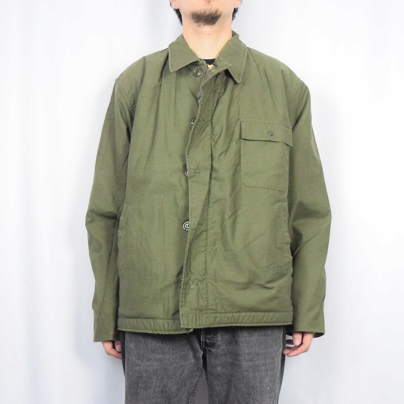 80's U.S.NAVY A-2 デッキジャケット EXTRA-LARGE