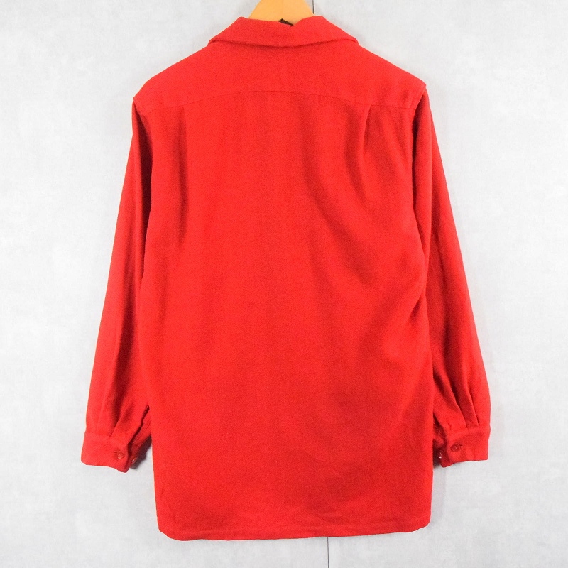 レース刺繍襟の赤いワンピース 昭和レトロ 古着 used vintage