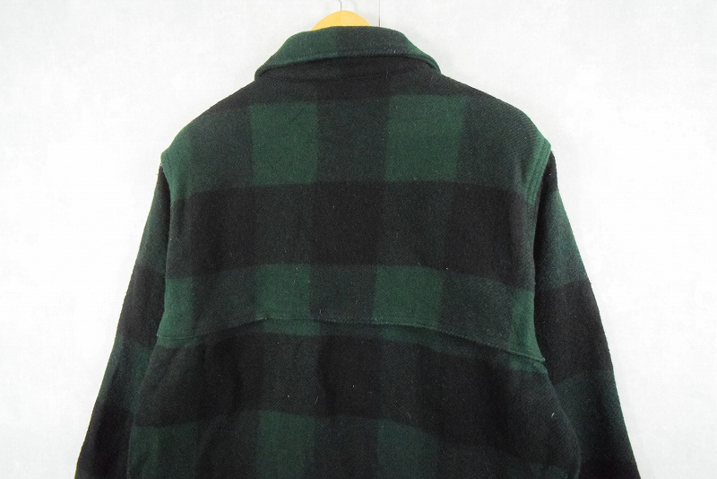 70's Woolrich USA製 バッファローチェック柄 ウールジップジャケット L