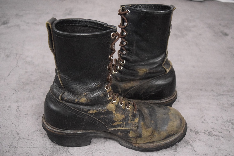 90年代 90s アメリカ製 レッドウィング レザーブーツ ワークブーツ 黒 ブラック | ビンテージ古着屋Feeet 通販 名古屋 大須 メンズ