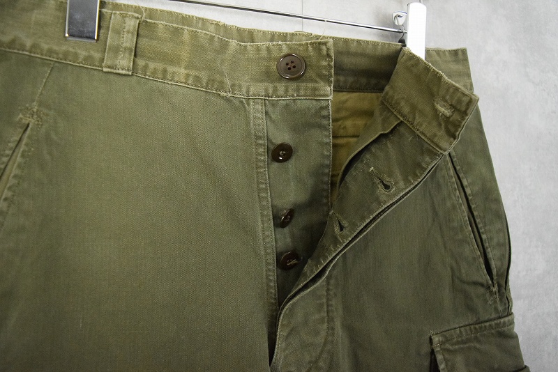 60年代 60s フランス軍 ミリタリー カーキ カーゴパンツ