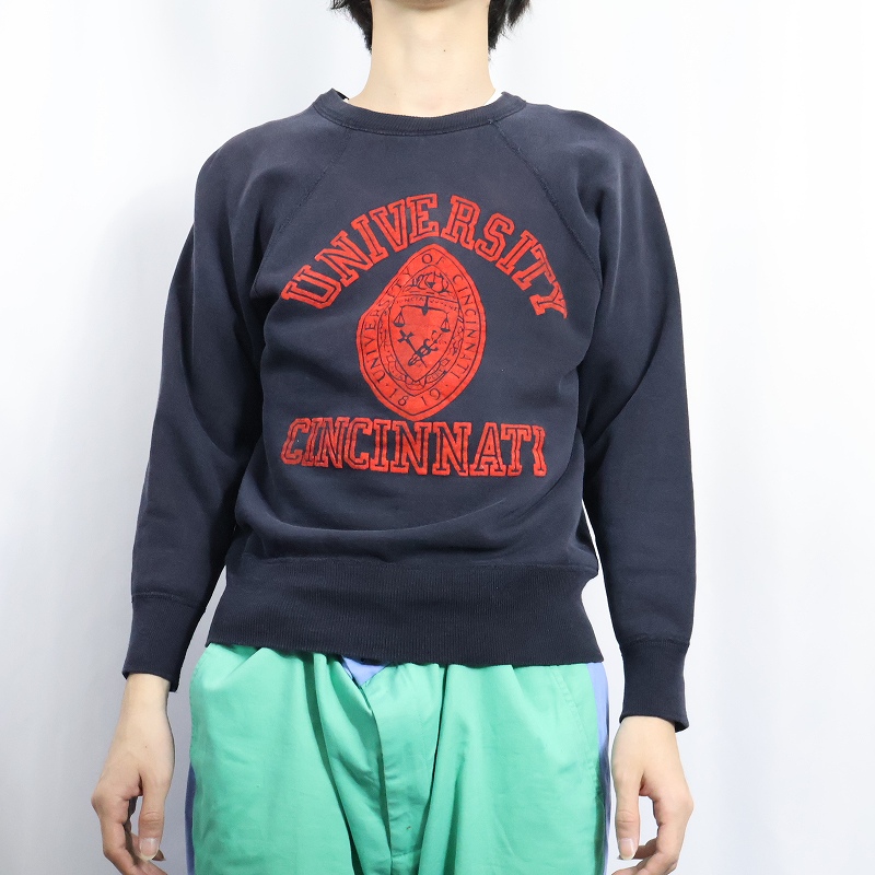 60s Velva Sheen フラタニティ フロッキープリント コットン
