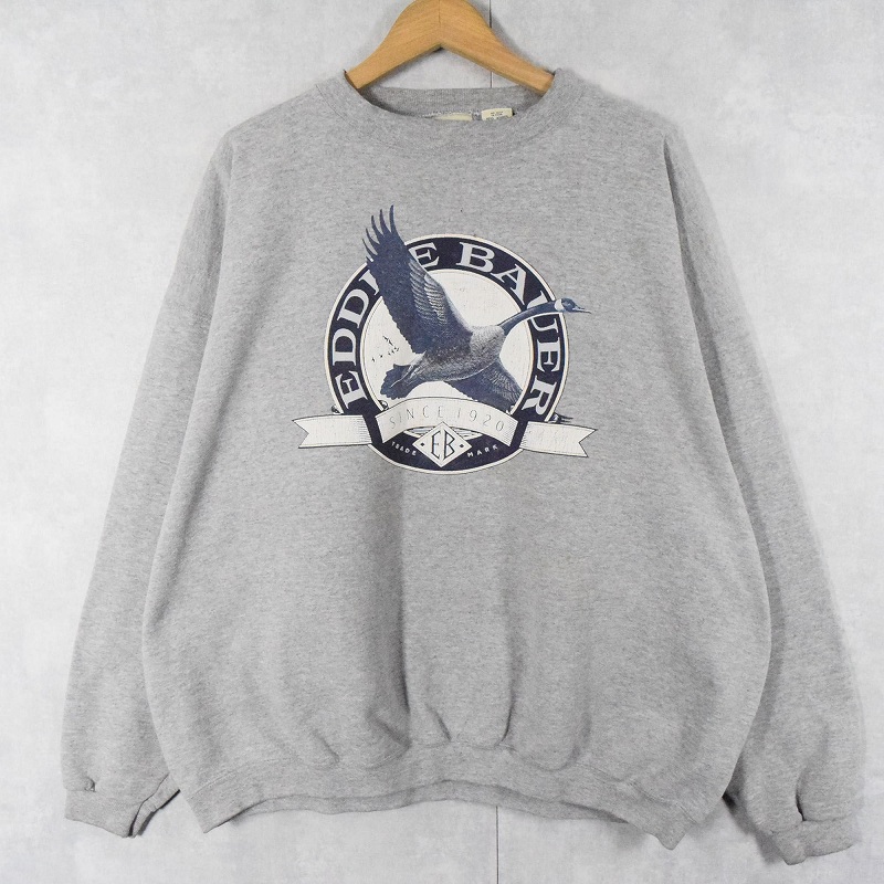 90's〜 Eddie Bauer ロゴプリント スウェット XL