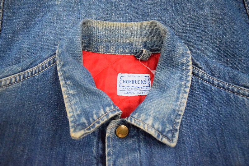 70s Sears ROEBUCKS キルティングライナー インディゴ デニム