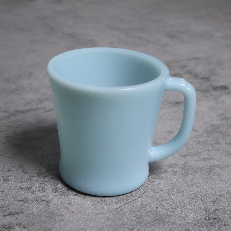 50's Fire King USA製 Dハンドル マグ TURQUOISE BLUE