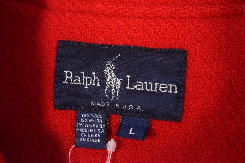 ラルフローレン アメリカ製 ダッフル 赤 レッド コート ラルフローレン アメリカ製 ダッフル 赤 レッド コート