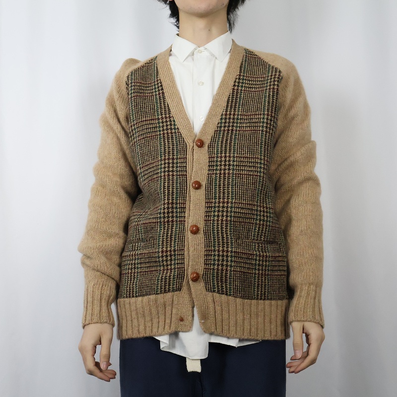 POLO Ralph Lauren 千鳥格子柄 ウールニットカーディガン L